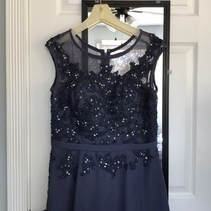 dark blue dress